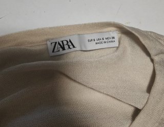 Maglia Zara Beige Oro Metallizzato Taglia Unica
