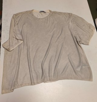 Maglia Zara Beige Oro Metallizzato Taglia Unica