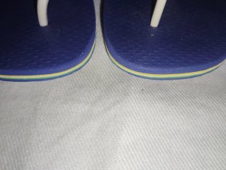 Havaianas Azul e Branco com Bandeira Brasil