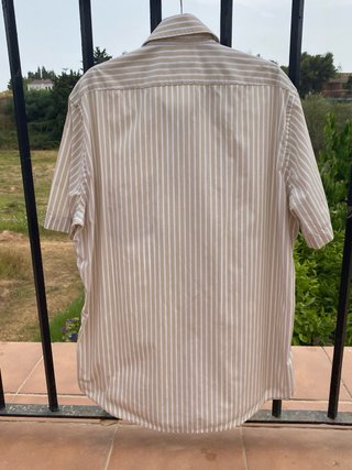 Camisa Hugo Boss Beige Rayas Talla L