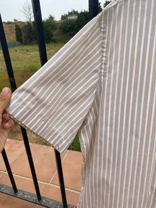 Camisa Hugo Boss Beige Rayas Talla L
