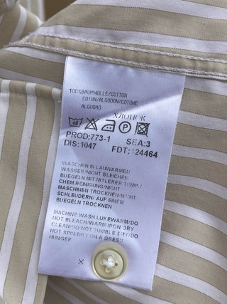 Camisa Hugo Boss Beige Rayas Talla L