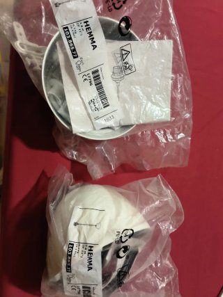 2 Soporte Blanco Redondo para lampy