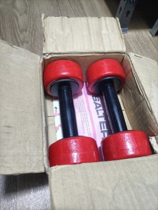 Manubri da 3 kg e Arco per Flessioni Rossi