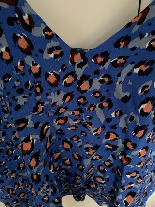 Top estampado animal print azul talla S/M