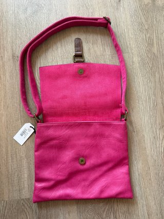 Bolso de hombro piel sintética fucsia Nueva