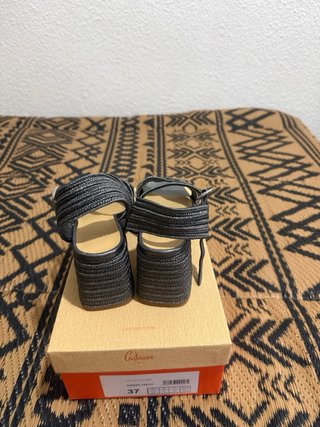 Sandalias Castañer Vallita Plata Talla 37