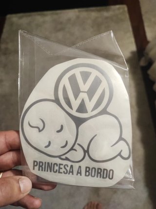 Adesivo Princesa a Bordo VW