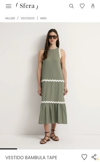 Vestido Sfera Bambula Verde Talla L