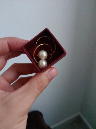 Pendientes de oro con perlas
