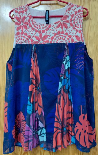 Top Desigual Talla L Estampado Floral