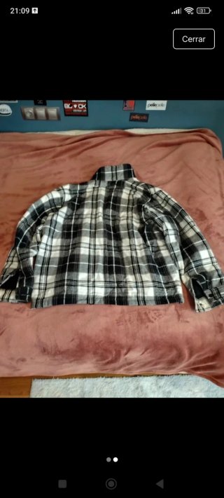 Chaqueta Zara cuadros lana