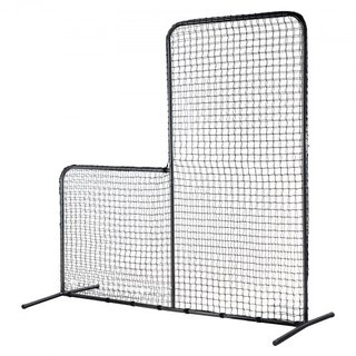 Pantalla L para Bateo, Pantalla de Seguridad de Béisbol y Softbol de 7x7 pies, Pantalla de Bateo Portátil con Bolsa de Transporte y Estacas para el Suelo, Red de Lanzamiento de Alta Resistencia pa...