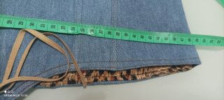 Cintura Corsetto in denim con lacci