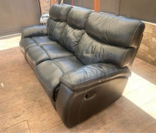 Sofá reclinable 3 plazas negro