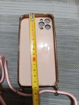 Custodia iPhone 12 Pro con cinturino rosa