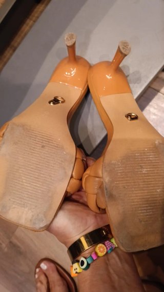 Sandalias Mules Camel Trenzadas