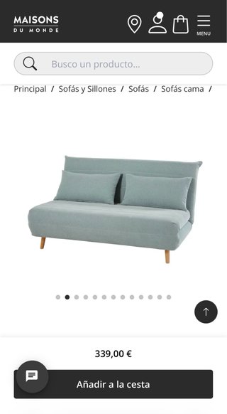 Sofá Cama Maison du Monde Azul