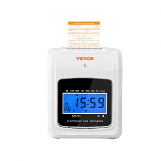 Registrador de Asistencia con Tarjeta de Tiempo y 102 Tarjetas de Cartón, 1 Cinta de Insignia, Horario de Llegada y Salida, 3 Equipos, 6 Marcajes/Día, Alineación Automática para el Registro de Emp...
