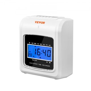 Registrador de Asistencia con Tarjeta de Tiempo y 102 Tarjetas de Cartón, 1 Cinta de Insignia, Horario de Llegada y Salida, 3 Equipos, 6 Marcajes/Día, Alineación Automática para el Registro de Emp...