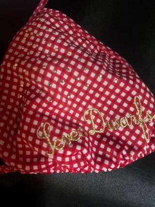 Bikini cuadros Rojo Blancanieves gruñon Talla S