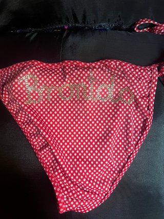 Bikini cuadros Rojo Blancanieves gruñon Talla S