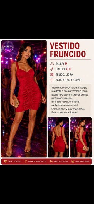 Vestido sexy con aberturas y pedrería