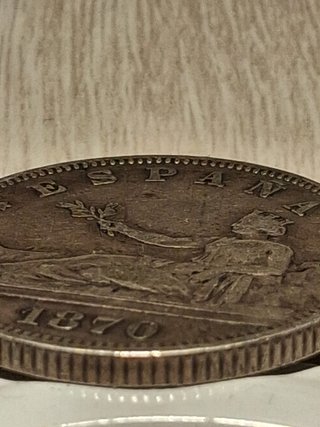 Moneda 2 Pesetas 1870 Original Gob. Prov. España