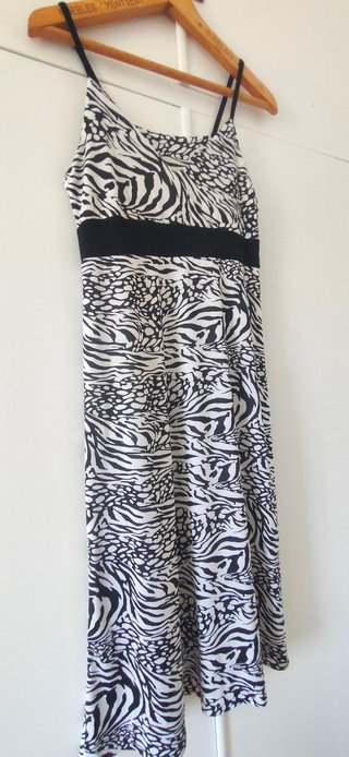 Vestido tirantes estampado cebra