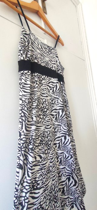 Vestido tirantes estampado cebra