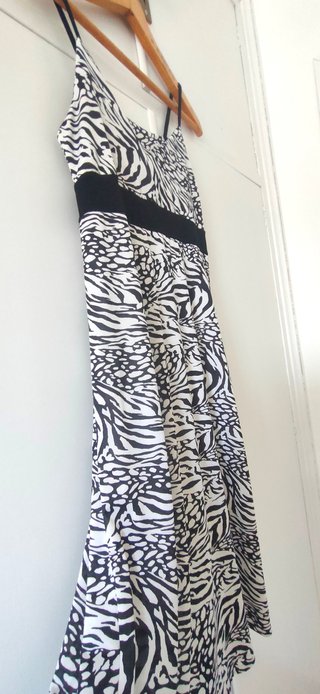 Vestido tirantes estampado cebra