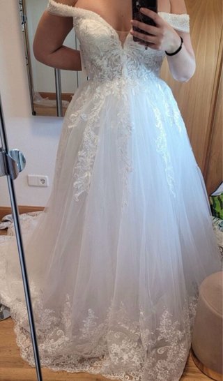 Vestido de novia con brillo