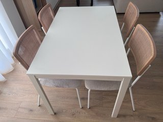Mesa extensible blanca VIHALS (Ikea)