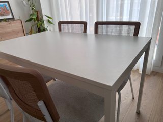 Mesa extensible blanca VIHALS (Ikea)