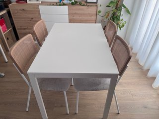 Mesa extensible blanca VIHALS (Ikea)