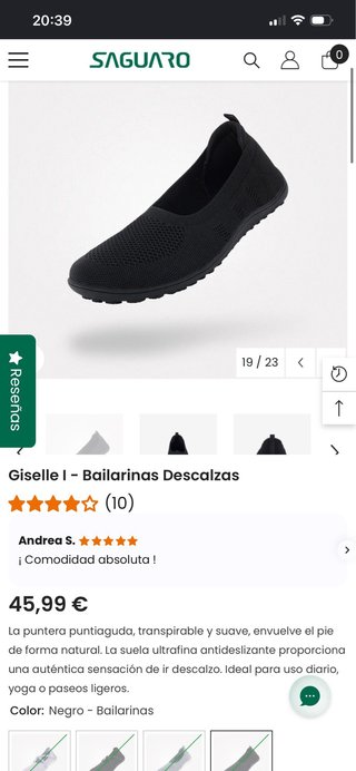 Bailarinas Saguaro Talla 37 Nuevas Barefoot
