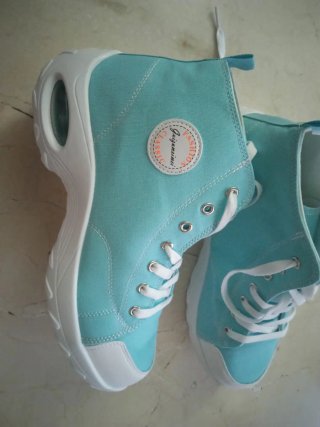 Zapatillas lona azul y blanco mujer talla 40