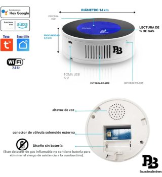 Rilevatore di gas WiFi multigas intelligente