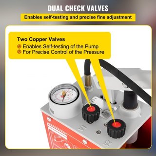 Bomba de Prueba de Presión Hidrostática, Prueba de hasta 25 bar/2.5 MPa, Tanque de 12.1 L, Kit de Probador de Presión de Agua Manual Hidráulico con Manómetro de Dos Unidades y Conexión R 1.27 cm, ...
