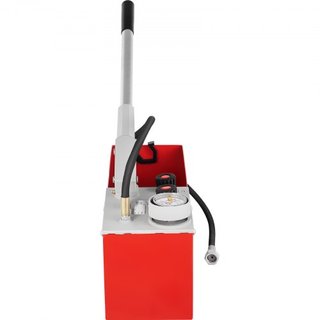 Bomba de Prueba de Presión Hidrostática, Prueba de hasta 25 bar/2.5 MPa, Tanque de 12.1 L, Kit de Probador de Presión de Agua Manual Hidráulico con Manómetro de Dos Unidades y Conexión R 1.27 cm, ...