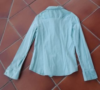 Camisa verde rayas talla L