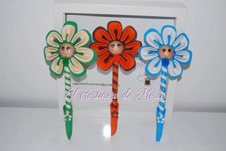 Bolígrafo decorado flor
