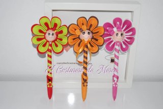 Bolígrafo decorado flor