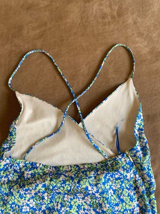 Vestido largo Pull&Bear satinado floral XS