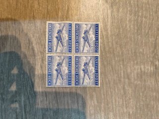 Bloque 4 sellos Alemania 1942 Luftfeldpost