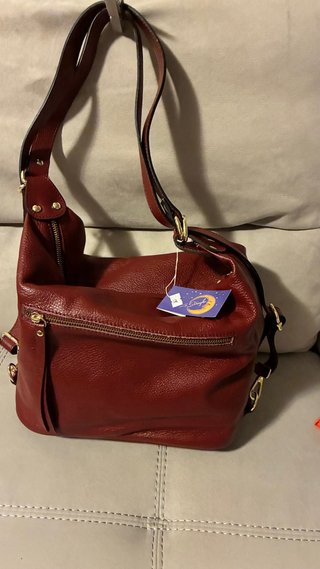Borsa/Zaino 3 in 1 in vera pelle Made in Italy
