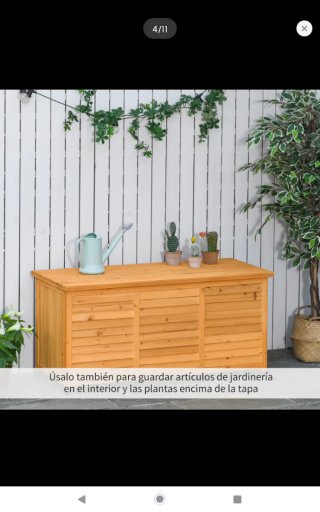 Baúl exterior de madera