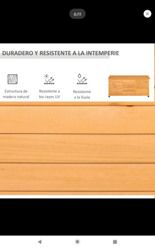 Baúl exterior de madera