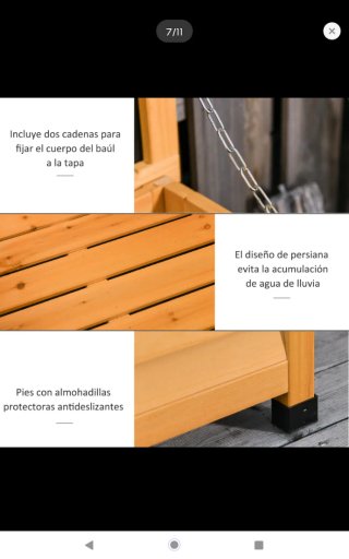 Baúl exterior de madera
