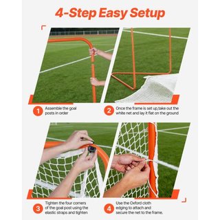 Portería de Lacrosse, Red de Lacrosse de 6' x 6', Equipo de Entrenamiento de Lacrosse con Estructura de Acero para el Jardín, Portátil con Bolsa de Transporte, Montaje Rápido y Fácil, Perfecto par...